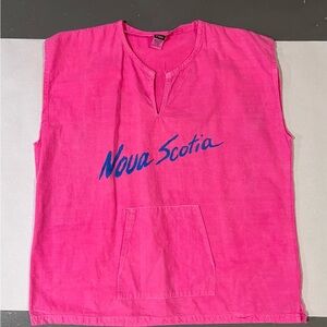 Vintage Bright Pink "Nova Scotia" Sleeveless Top